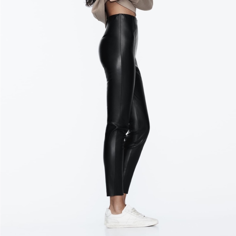 Zara Black Leather Leggings - Size XS, NEVER WORN, BRAND NEW